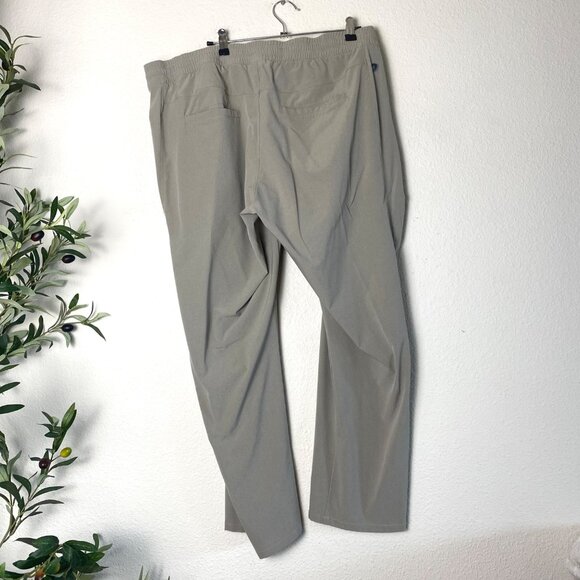 Kuhl Freeflex Move Pants Drawstring UPF Hiking Straight Leg Beige Khaki Grey 1X - Picture 5 of 7
